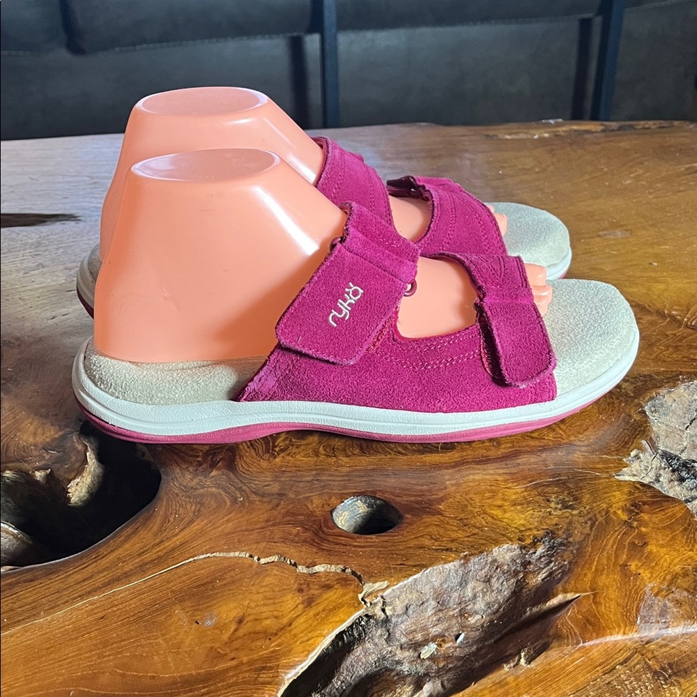 Ryka Raspberry Suede Slide Sandals Women’s Slip-On Comfort Slides 9w 9 wide